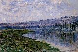 Claude Monet Famous Paintings - The Seine and the Chaantemesle Hills